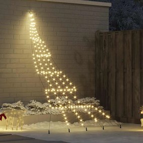vidaXL Χριστουγεννιάτικο Δέντρο LED με Σφήνες Εδάφους Θερμό λευκό