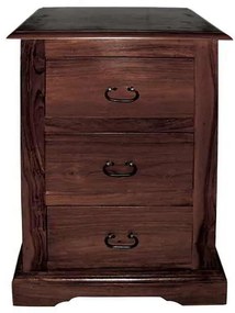 Κομοδίνο Mandore 45x35x70cm 3-Συρτ.Καρυδί