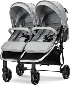 TWIN BABY STROLLER DUO GREY+BAG up to 22kg