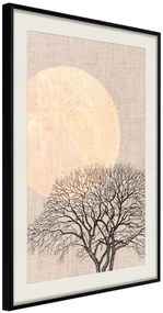 Αφίσα - Tree in the Morning - 20x30 - Μαύρο - Με πασπαρτού