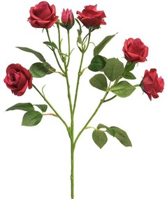 Τεχνητό Κλωνάρι Τριαντάφυλλα 3531-7 22x68cm Red Supergreens Πολυέστερ