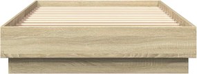 vidaXL Κρεβάτι δαπέδου Sonoma Δρυς 80 x 200 cm Επεξεργασμένο Ξύλο
