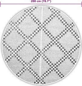 vidaXL Χαλί εξωτερικού χώρου ARAKIL καφέ Ø200 cm PP