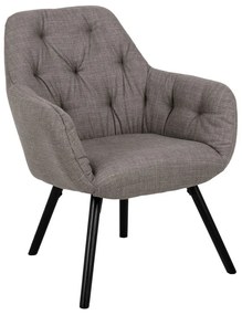 Καρέκλα Oakland 869, Ανοιχτό γκρι, Μαύρο, 87x71x68cm, 9 kg, Ταπισερί, Ξύλινα, Μπράτσα, Ξύλο: Δρυς | Epipla1.gr