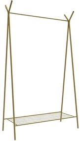 Κρεμάστρα Δαπέδου Munster 285LCV1291 120x35x150cm Gold Μέταλλο