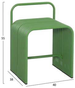 Σκαμπό INTREPID C6326.07 Αλουμινίου Πράσινο 40x38x42,5-55Υεκ. 40x38x55 εκ.