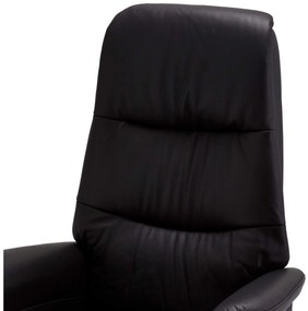 Delta Recliner Black Leather