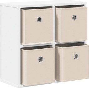 vidaXL Πλαϊνό γραφείο Λευκό 49,5 x 22 x 47 εκ