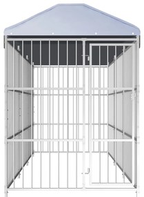 vidaXL Κλουβί Σκύλου Εξωτερικού Χώρου 450 x 150 x 200 εκ. με Στέγαστρο