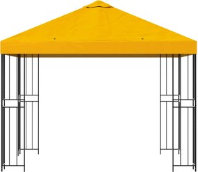 vidaXL Κιόσκι 3 x 3 m Κίτρινο Πολυεστέρας και Χάλυβας 190 gsm