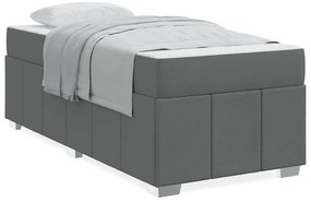 vidaXL Σκελετός Κρεβατιού Σκούρο γκρι 90 x 190 cm ύφασμα