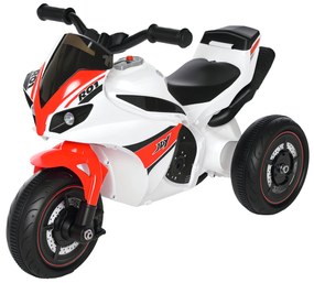 HOMCOM Πατίνι ισορροπίας, Παιχνίδι ολίσθησης, Παιδικό μοτοσακό, 18-36 μηνών, Μουσική/Φως, έως 20 kg, Λευκό/Κόκκινο