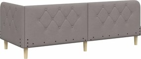 vidaXL Κρεβάτι Γωνίας Taupe 80 x 200 cm ύφασμα