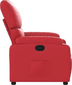 vidaXL Πολυθρόνα Ανακλινόμενη Κόκκινη από Συνθετικό Δέρμα