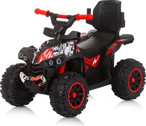 Ride on car with handle and canopy "ATV" white/red