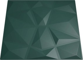 vidaXL Πάνελ τοίχου 48 pcs Πράσινο 50 x 50 cm Φελιζόλ XPS