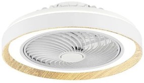 Ανεμιστήρας Οροφής LED 44W Λευκό Όψη Ξύλου DC Μοτέρ 3280 Spotlight-6782-Λευκό 6782