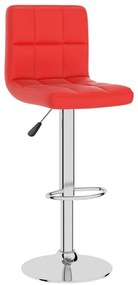 vidaXL Σκαμπό Μπαρ Κόκκινο από Συνθετικό Δέρμα