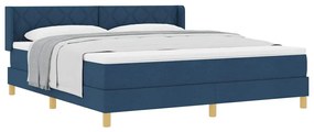 vidaXL Κρεβάτι με Ελατήρια με στρώμα Μπλε 180 x 200 cm ύφασμα