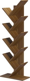 Βιβλιοθήκη Fyllo pakoworld καρυδί 50x25x141.5εκ