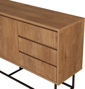 Μπουφές Καρυδιά / Μαύρο RUBA 140x36x72