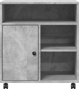 vidaXL Βάση Εκτυπωτή με Ρόδες Γκρι Σκυρ. 60x50x67 εκ.