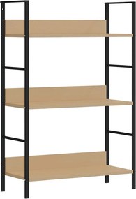 vidaXL Ραφιέρα 3 Επιπέδων Δρυς 60x27,6x90,5 εκ. Επεξεργασμένο Ξύλο