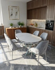Stewehome Τραπέζι Oslo 6 ατόμων με 6 καρέκλες