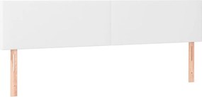 vidaXL Κρεβάτι Boxspring με Στρώμα Λευκό 180x200 εκ. Συνθετικό Δέρμα