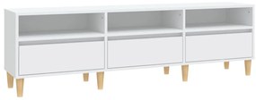 vidaXL Έπιπλο Τηλεόρασης Λευκό 150x30x44,5 εκ. Επεξεργασμένο Ξύλο