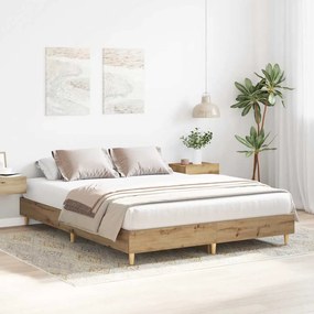vidaXL Πλαίσιο κρεβατιού χωρίς στρώμα Artisan Oak 90x200 cm