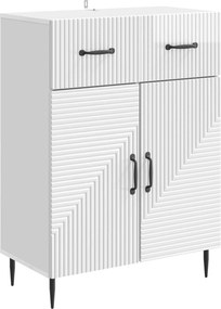 vidaXL Πλαϊνό γραφείο Γυαλιστερό Λευκό 66 x 34,5 x 89,5 εκ