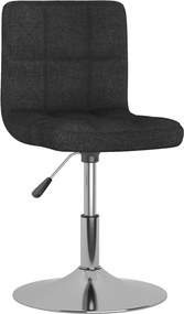 vidaXL Καρέκλες Τραπεζαρίας Περιστρεφόμενες 4 τεμ. Μαύρες Υφασμάτινες
