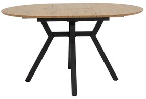 Tραπέζι Frances επεκτεινόμενο MDF sonoma-μαύρο 100-140x100x75εκ 140x100x75 εκ.