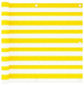 Διαχωριστικό Βεράντας Κίτρινο / Λευκό 90 x 300 εκ. από HDPE - Πολύχρωμο