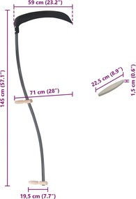 vidaXL Δρεπάνι με πέτρα λείανσης 145 cm