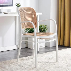 Καρέκλα - Πολυθρόνα Juniper με UV protection PP μπεζ- λευκό 56x52.5x86.5 εκ. 56x52.5x86.5 εκ.