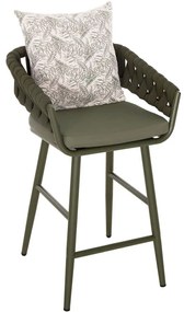 Σκαμπό Bar Με Μαξιλάρι Camden HM6142.09 56x60x108cm Olive