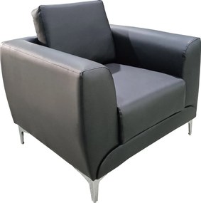 Πολυθρόνα ArteLibre ELFRIC Μαύρο PU 89x81x81cm