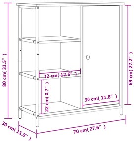 ΝΤΟΥΛΑΠΙ ΚΑΠΝΙΣΤΗ ΔΡΥΣ 70 X 30 X 80 ΕΚ. ΑΠΟ ΕΠΕΞΕΡΓ. ΞΥΛΟ 835491