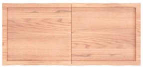 vidaXL Επιφ Τραπεζιού Αν Καφέ 120x50x(2-4)εκ.Ακατέργ. Μασίφ Ξύλο Δρυός