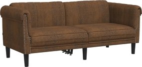 vidaXL Σαλόνι Σετ 3 Τεμαχίων Καφέ από Βελούδο