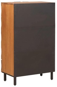 vidaXL Highboard με συρτάρι Καφέ Φινίρισμα Ακακίας 60 x 33 x 100 εκ.