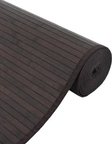 vidaXL Χαλί Ορθογώνιο Σκούρο Καφέ 100 x 200 εκ. Μπαμπού