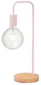 Φωτιστικό Επιτραπέζιο Table & Floor Luminaires KS1755TPW Pink Metal,Wood