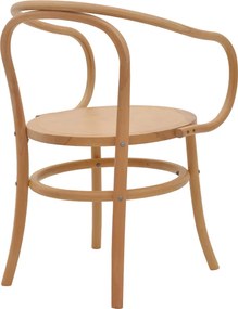 Πολυθρόνα Verfie pakoworld φυσικό ξύλο οξιάς 55x50x83εκ