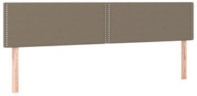 vidaXL Κρεβάτι Boxspring με Στρώμα Taupe 180x200 εκ. Υφασμάτινο
