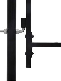 vidaXL Πόρτα Κήπου Woerden Μαύρη Ατσάλινη 1,25x4 μ.