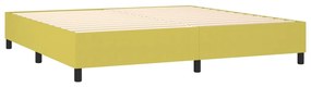 vidaXL Κρεβάτι Boxspring με Στρώμα Πράσινο 200x200 εκ. Υφασμάτινο