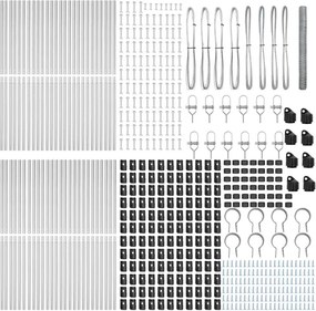 vidaXL Στύλος Περιφράξεων Ασημί 100 x 1,5 m (36 mm πλέγμα) Ατσάλι